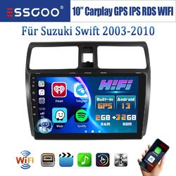 2+32G Carplay Android 13 Autoradio GPS Navi WIFI Für SUZUKI SWIFT III 2005-2010