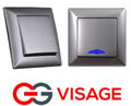   Schalter Steckdose Visage Silber SET NEU Schaltermaterial Taster, Ausschalter