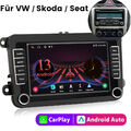 DAB Carplay Android13 Autoradio GPS für VW Golf 5 6 Passat Touran Polo Tiguan BT