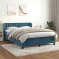 Boxspringbett mit Matratze Bettgestell Polsterbett Lattenrost Bett Samt vidaXL