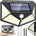 Solarleuchte Solarlampe mit Bewegungsmelder 100 LED Außen Fluter Strahler Retoo