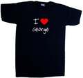 T-Shirt I Love Heart George V-Ausschnitt