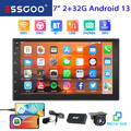 7" 2 DIN 2+32G Carplay Autoradio Android 13 GPS Nav DAB+ MIK Touchscreen KAM ASP