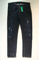 BENETTON Herren Slim Fit Jeans mit Used- und Destroyed -Effekt NEU