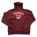 Champion Kapuzen Pullover Herren M Weinrot Virginia Tech Sweater Sweatshirt