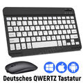 QWERTZ Bluetooth Tastatur Maus Für Samsung Galaxy Tab A9 Plus+ A8 A7 S9 FE S8 S7