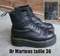 Dr MARTENS "Sinclair" Plateforme taille 36 UK3 cuir noir  semelles compensées