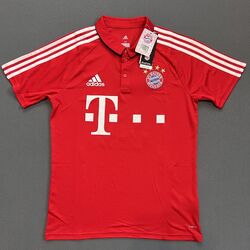 Bayern München Trikot 2017-2018 Herren Fußball Shirt Polo BQ2435 Adidas Größe M