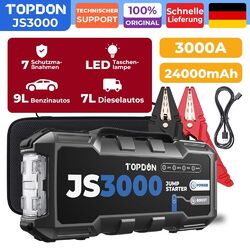 TOPDON JS3000 Profi Auto KFZ Starthilfe Jump Starter Booster 3000A Powerbank 