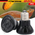 1-2X Wärmelampe Heizlicht Reptilien Aquarium Keramik Wärmestrahler 25W 100W E27