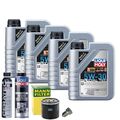 Motoröl 5W30 LIQUI MOLY 4L+MANN Ölfilter+Spülung+Cera Tec+Ölablassschraube