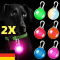 2X Hunde Leuchtanhänger Leuchthalsband Led Hundehalsband Blinkie Anhänger Licht