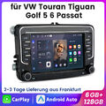 128G Carplay Android13 Autoradio GPS Nav FM Für VW Touran GOLF 5 6 Passat Tiguan