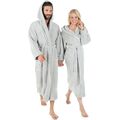 Bademantel Kapuze Sherpa Fleece Damen Herren Flausch Saunamantel Samos CelinaTex