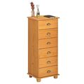 Schubladenschrank Highboard Anrichte Schrank Kiefer massiv 6 Schubladen