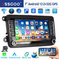 2+32G Autoradio Android 13 Carplay GPS NAVI Für VW GOLF 5 6 Touran Passat Tiguan