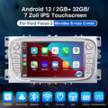 Android 12 Carplay Autoradio GPS Navi WIFI RDS Für Ford Focus MK2 Mondeo C S Max