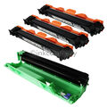 3 TONER +TROMMEL kompatibel zu Brother TN1050 DR1050 HL1112A HL1210W HL1212W MFC