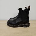 Dr. Martens 2976 Leonore Pelzborte schwarz Leder Knöchel Chelsea Stiefel UK 3 EU 36