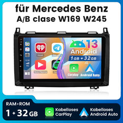 Android 13 Autoradio Carplay BT 5.0 GPS DSP Kam Für Mercedes Benz W169 W245 W639