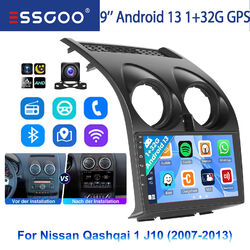 Autoradio Für Nissan Qashqai J10 07-13 Carplay Android 13 GPS NAVI RDS KAM 1+32G