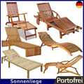 Holzliege Sonnenliege Liegestuhl Gartenliege Liegestuhl Liege Deckchair Stuhl