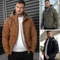 Winterjacke Sportjacke Sweatjacke Kapuze Classic Casual Herren BOLF Unifarben