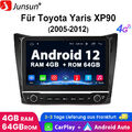 10.1" Android12 Autoradio GPS Carplay Für Toyota Yaris XP90 2005-2012 4+64GB DAB