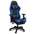 Gaming Stuhl Gamer Chair Drehstuhl Bürostuhl Schreibtischstuhl Schwarz/Blau