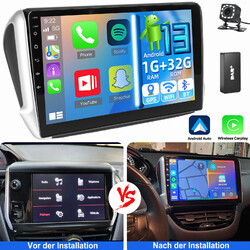 DAB+ Android 13 Autoradio 1+32G KAM Für Peugeot 2008/208 2012-2018 GPS FM RDS BT