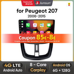 Für Peugeot 207 2006-2015 9" Android13 Autoradio GPS Navi WIFI BT Carplay 6+128G