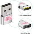 Adapter USB A Stecker auf USB C Buchse Konverter Laden Daten Stick Handy Laptop