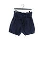 Boden Damen Shorts UK 12 blau Leinen mit Baumwollausschnitt