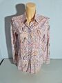 PETER HAHN  Damen  Hemd  Bluse  Gr. 38  Paisley  Langarm   Baumwolle   WIE NEU