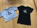 2 x Calvin Klein Jeans T Shirt Schwarz und Grau Gr. S 36 38