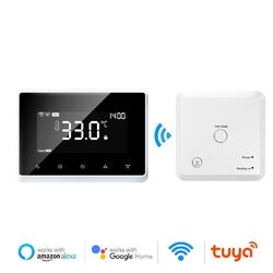 Programmierbares Funk Thermostat Raumregler Set RF für Heizkessel WIFI TUYA