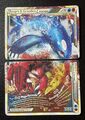 Pokemon - Kyogre & Groudon LEGENDE HS Unerschrocken Ultra Rare - Bespielt