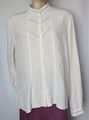 Laura Ashley Bluse 42 44 weiß creme Seide vintage Spitze langärmelig ivory 90er