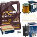 BOSCH inspektionspaket 6 L MANNOL 5W-30 Energy für VW Golf III 2.9 VR6 Syncro