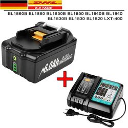 2X 6000mAh Für Makita 18V Akku 5.5Ah BL1860B BL1850 BL1840 BL1830 Ersatzakku LED