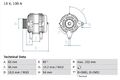BOSCH 0 986 047 270 Lichtmaschine Generator 120A 14V für OPEL ZAFIRA B (A05)