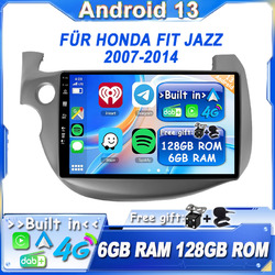 DAB+ Für Honda FIT JAZZ 2007-2014 Android 13 Autoradio CarPlay GPS QLED 6G+128GB