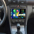 Carplay Android 9" Autoradio GPS Navi RDS BT Für Mercedes Benz C-Klasse W203 CLK