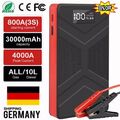 30000mAh Auto KFZ PKW Starthilfe Jump Starter Ladegerät Booster Power Bank 12V
