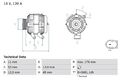 BOSCH 0 986 082 220 Lichtmaschine Generator 120A 14V für FORD FOCUS III Turnier