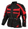 Bangla Herren Motorrad Jacke Motorradjacke Textil Protektoren schwarz rot M-8 XL