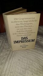 Weltliteratur - Das Impressum - Hermann Kant Leineneinband + Schutzumschlag 1973