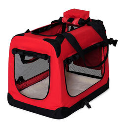 B-Ware: lionto Hundetransportbox Hundetasche Hundebox faltbar XL Rot