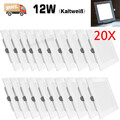20x 12W LED Panel Einbaustrahler Deckenleuchte Einbauleuchte Flach Einbau Spot