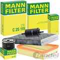 MANN FILTER INSPEKTIONSPAKET passend für RENAULT SCÉNIC 3 / 1.6 16V / 107-110 PS